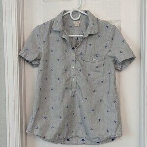 Salty fun J Crew nautical themed women's blouse